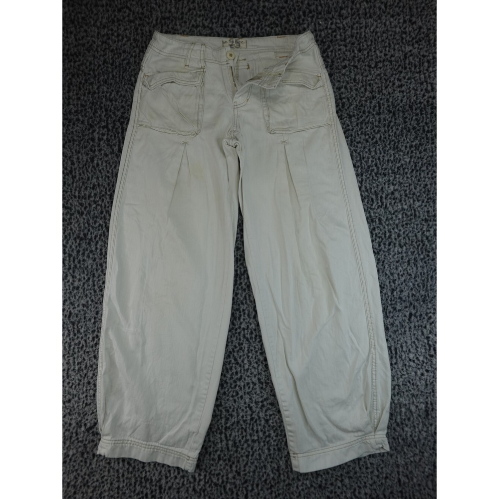 Free People We The‎ Free Twenty-Five Pants 25 Cream Wide Leg Utility Womens